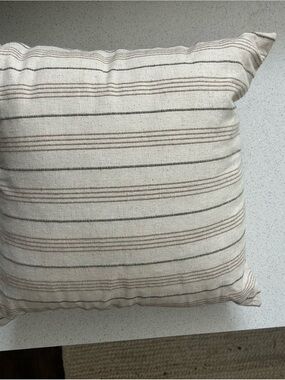Target Neutral Striped Accent Pillow - Cream, Brown, Gray